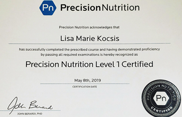 Nutrition Presonal Training | Lisa Marie Kocsis - GlobalOneHealth.com